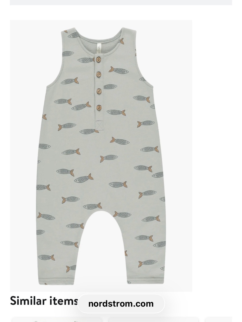 Rylee and Cru Baby Sleeveless Fish Print Romper